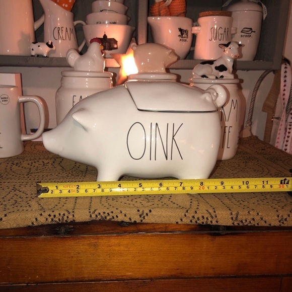 Rae Dunn OINK Pig Canister White - Picture 9 of 11